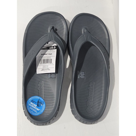 Columbia Women's Ramble Gray Slip-On‎ Flip Flops Cushion Sandals Size 10 New - Picture 2 of 10